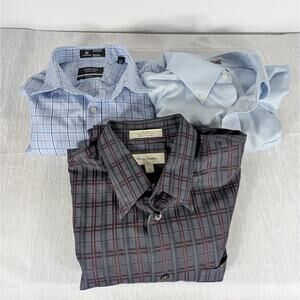 Nordstrom Dress Shirts Mens Size Large 16.5 32-33 Shirt Bundle/Lot of 3